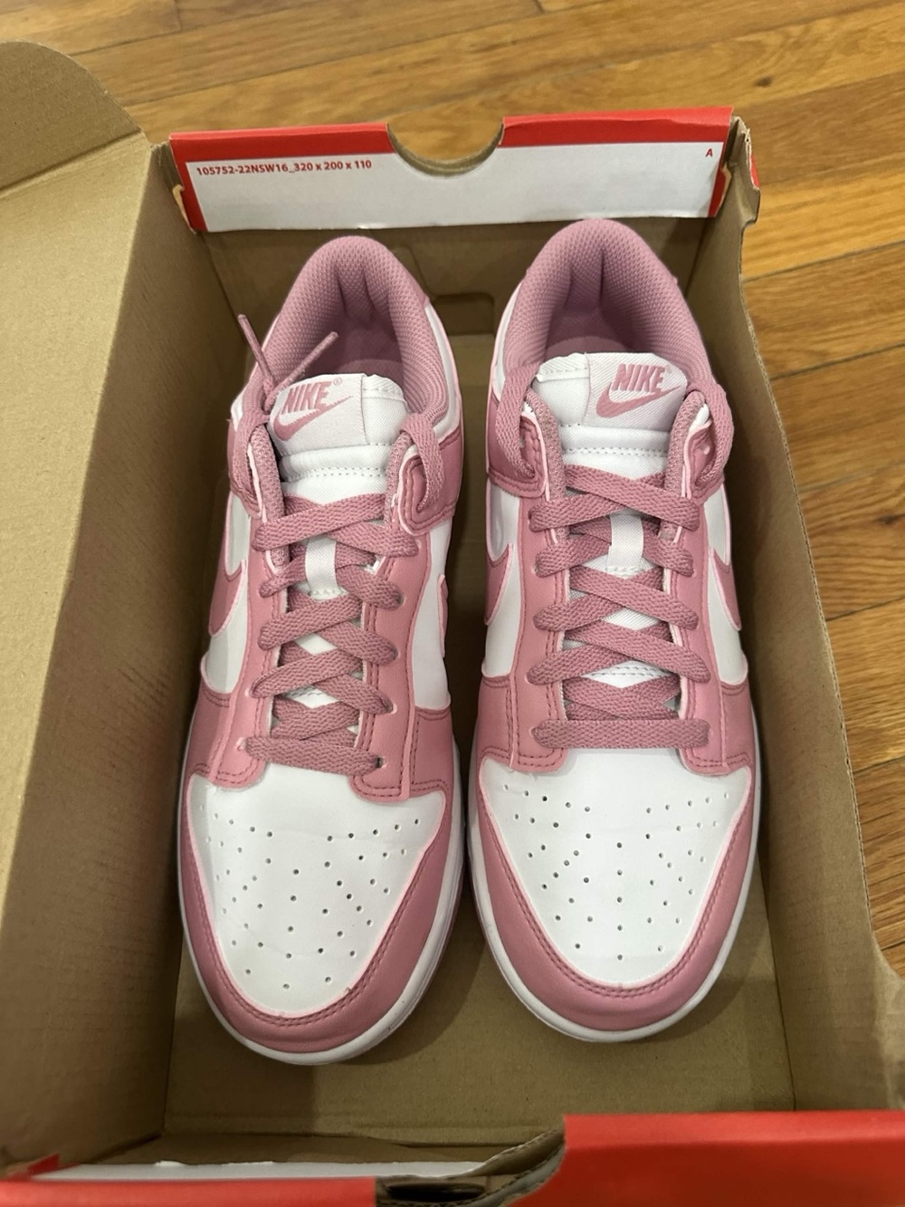 *Used* Nike Dunk Low Women White Pink (DD1873-112) Size 8W - Picture 7 of 11